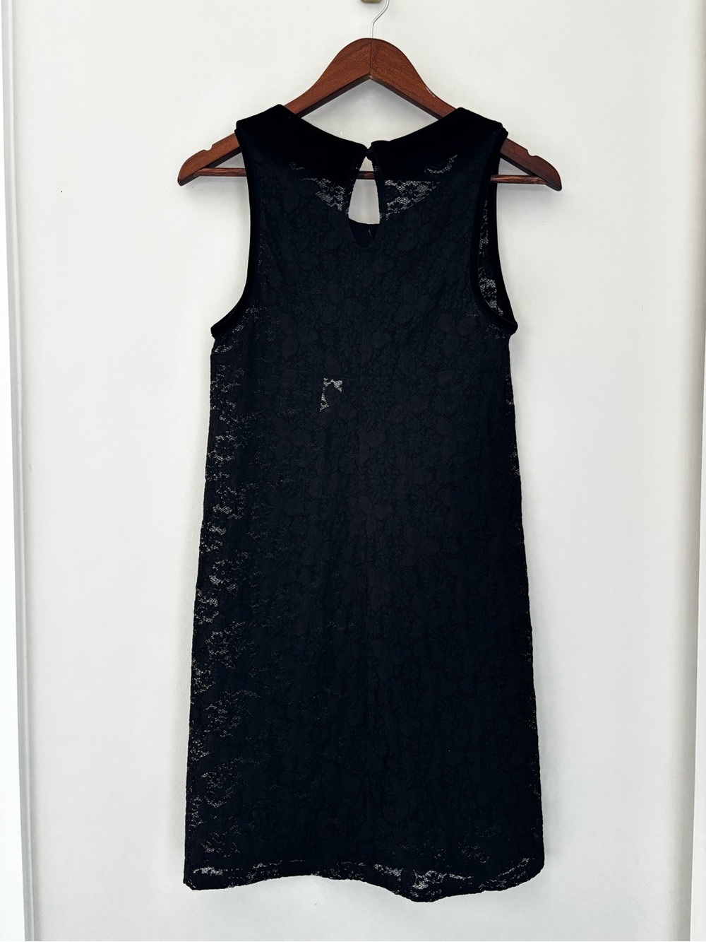 Only Hearts NYC Black Lace Whimsigoth Dress Velvet Collar Fairy Grunge M - Picture 8 of 12